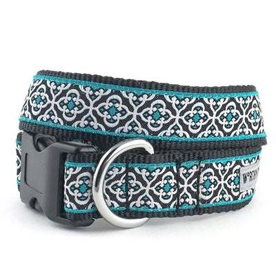 The Worthy Dog Knightsbridge Teal Collar & Lead Collection XS Dog Collar - Paw Naturals