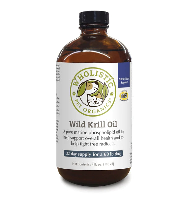 Wholistic Pet Organics Wild Krill Oil 4oz - Paw Naturals