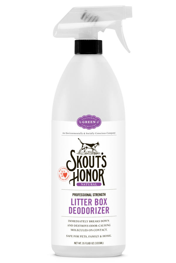 Skout's Honor Cat Litter Box Deodorizer Spray 35oz - Paw Naturals