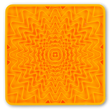 Messy Mutts Framed "Spill Resistant" Silicone Dog Licking Mat 9.5"x9.5" Orange - Paw Naturals