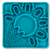 Messy Mutts Framed "Spill Resistant" Silicone Multi Surface Lick Mat 9.5"x9.5" Blue - Paw Naturals