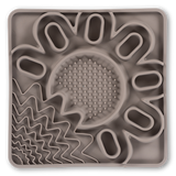 Messy Mutts Framed "Spill Resistant" Silicone Multi Surface Lick Mat 9.5"x9.5" Warm Grey - Paw Naturals