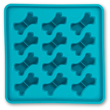 Messy Mutts Framed "Spill Resistant" Silicone Dog Treat Mold 9.5"x9.5" Blue - Paw Naturals