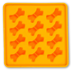 Messy Mutts Framed "Spill Resistant" Silicone Dog Treat Mold 9.5"x9.5" Orange - Paw Naturals