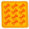Messy Mutts Framed "Spill Resistant" Silicone Dog Treat Mold 9.5"x9.5" Orange - Paw Naturals