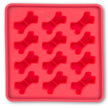 Messy Mutts Framed "Spill Resistant" Silicone Dog Treat Mold 9.5"x9.5" Watermelon - Paw Naturals