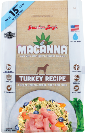 Grandma Lucy's Macanna Turkey Freeze-Dried Dog Food 3lb - Paw Naturals