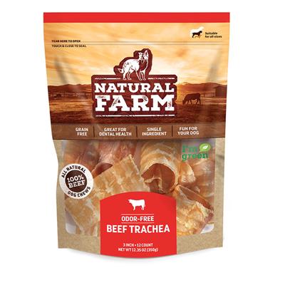 Natural Farm 3" Beef Trachea 12pk Dog Treats