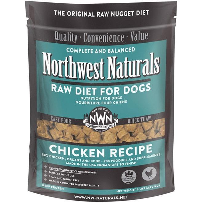 Northwest Naturals Raw Frozen Nuggets Dog Food 6LB Chicken - Paw Naturals