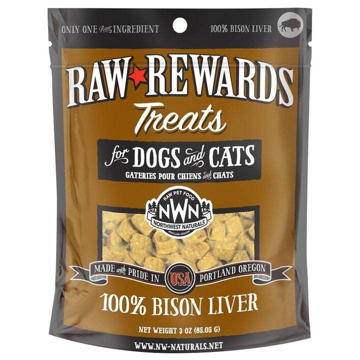 Northwest Naturals Freeze-Dried Treat For Dogs & Cats Bison Liver / 3oz - Paw Naturals