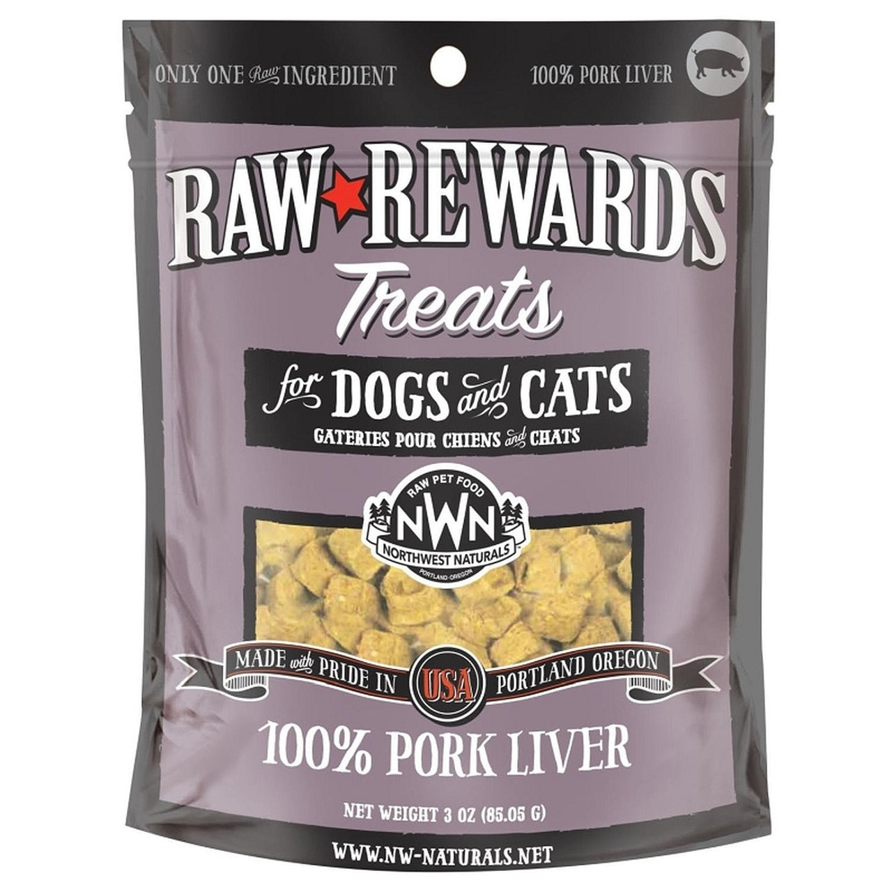 Northwest Naturals Freeze-Dried Treat For Dogs & Cats Pork Liver / 3oz - Paw Naturals