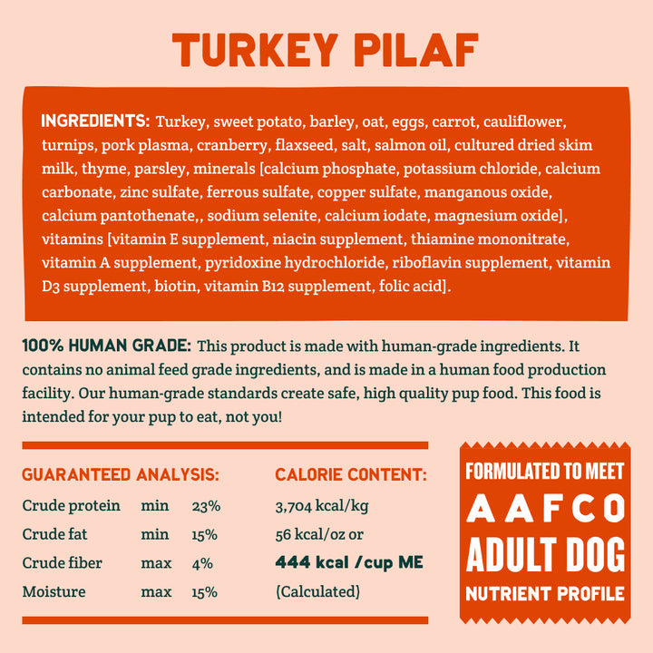A Pup Above Whole Food Cubies Turkey Pilaf Dry Dog Food - Paw Naturals