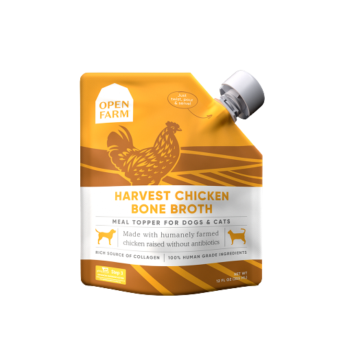 Open Farm Bone Broths for Dogs & Cats 12oz Chicken - Paw Naturals