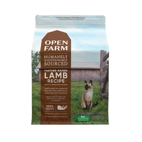 Open Farm Cat Pasture-Raised Lamb Dry Cat Food 4lb - Paw Naturals