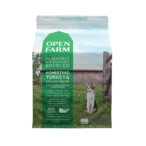 Open Farm Cat Homestead Turkey & Chicken Dry Cat Food 4lb - Paw Naturals