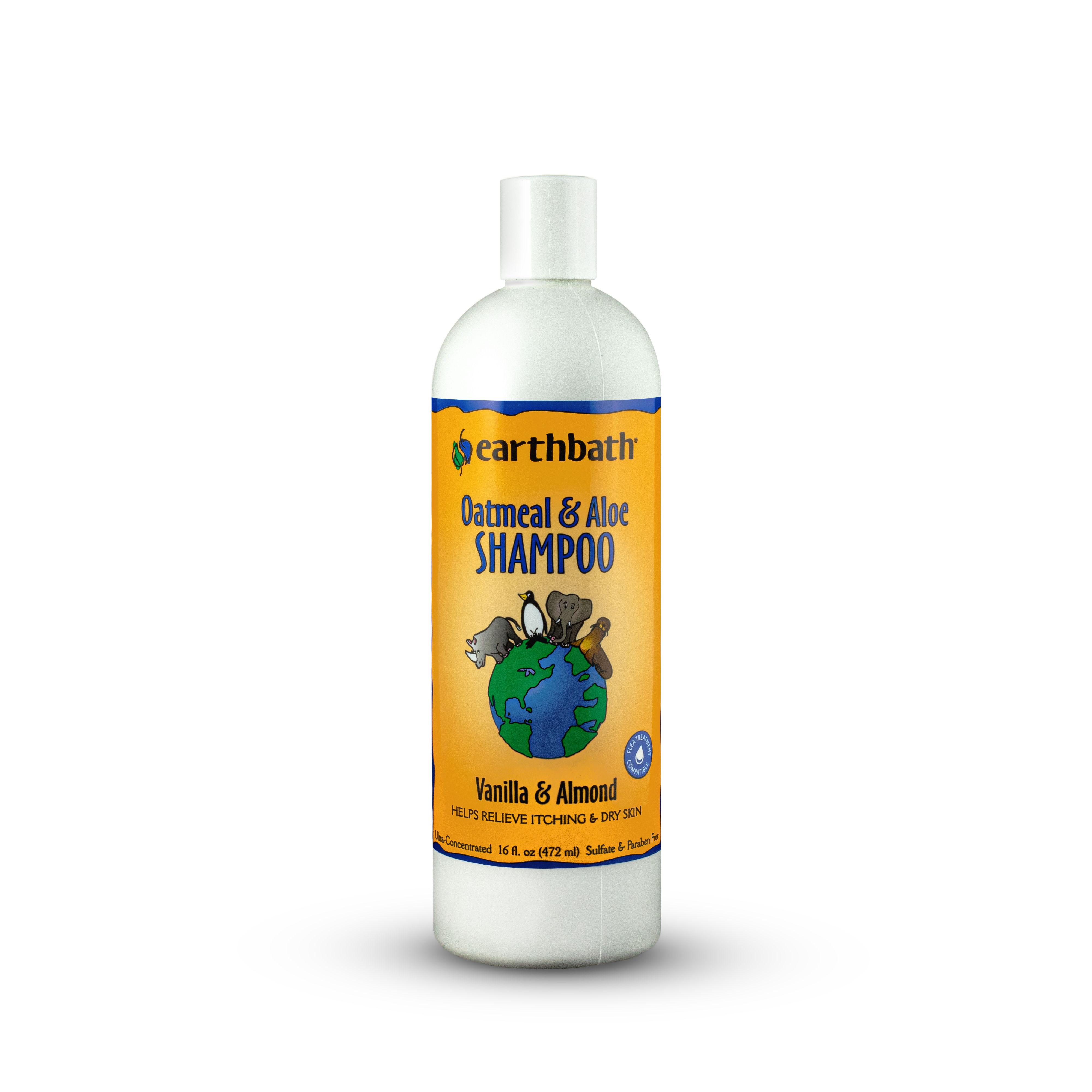 Earthbath Oatmeal & Aloe Shampoo Vanilla & Almond 16oz - Paw Naturals