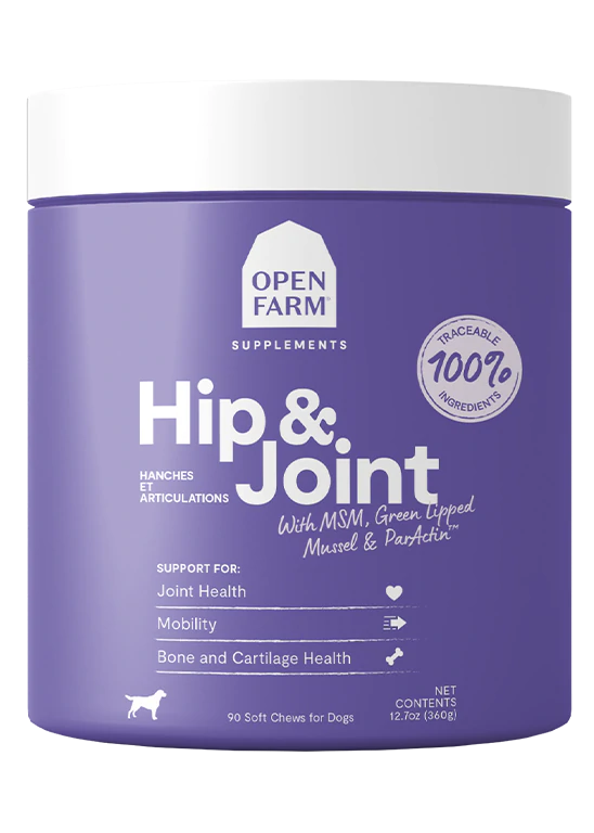 Open Farm Soft-Chew Supplements for Dogs 90ct Hip & Joint - Paw Naturals