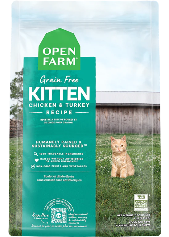 Open Farm Cat Grain Free Kitten Recipe Dry Cat Food 4lb - Paw Naturals