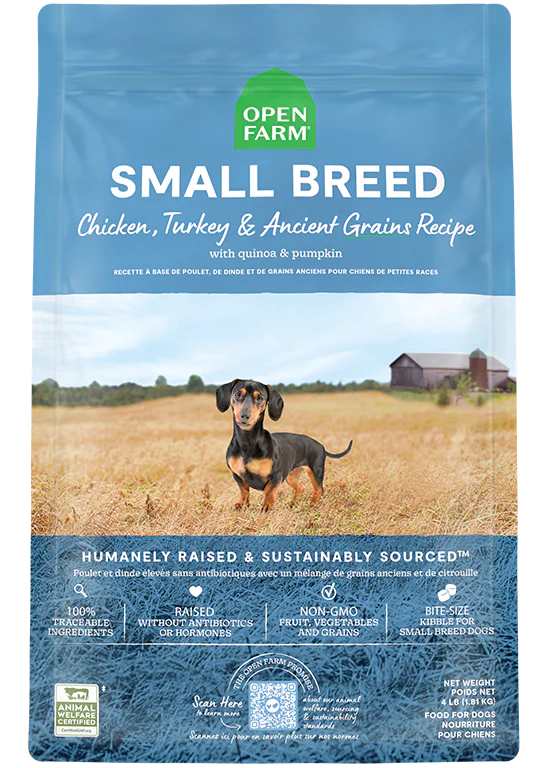 Open Farm Ancient Grain Small Breed Dry Dog Food 4lb - Paw Naturals