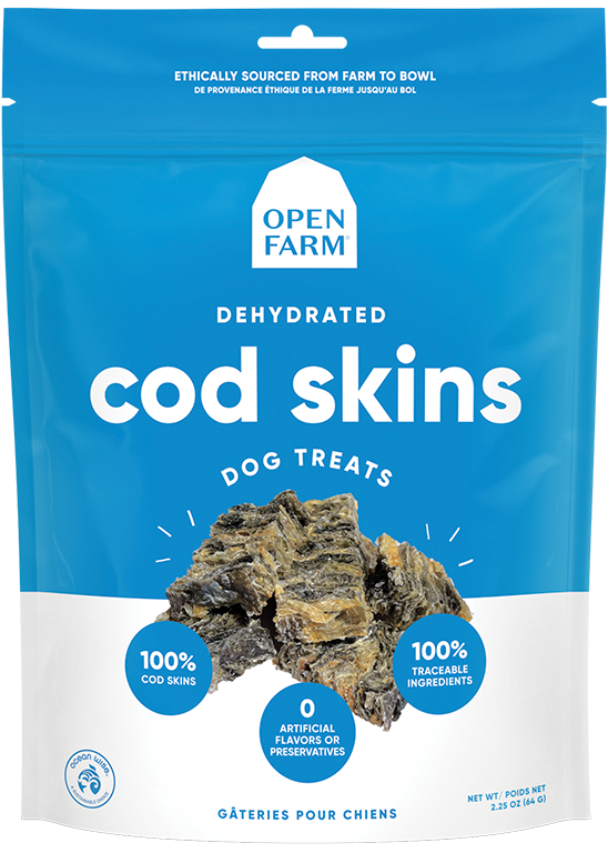 Open Farm Dehydrated Cod Skin Treats 2.25oz - Paw Naturals