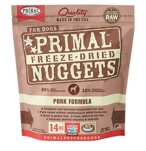 Primal Raw Freeze-Dried Dog Food Pork 14oz - Paw Naturals