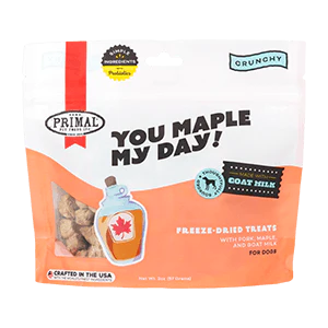 Primal Freeze-Dried Goat Milk Dog Treats 2oz You Maple My Day - Pork & Maple - Paw Naturals