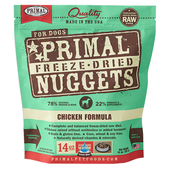 Primal Raw Freeze-Dried Dog Food Chicken 14oz - Paw Naturals