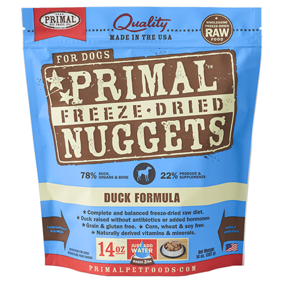 Primal Raw Freeze-Dried Dog Food Duck - Paw Naturals
