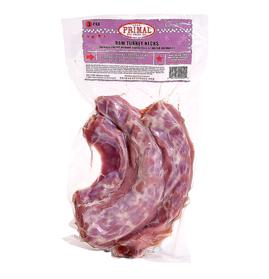 Primal Frozen Raw Meaty Bones Turkey Necks 3ct