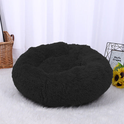 Sparky & Co Marshmallow Cloud Round Donut Bed Black / XS - 15.7" - Paw Naturals