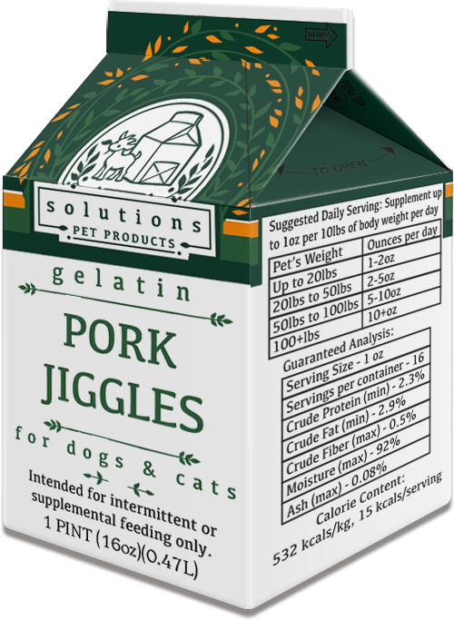 Solutions Pet Products Raw Gelatin Jiggles for dogs & cats