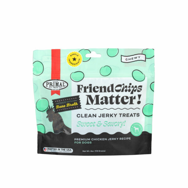 Primal FriendChips Matter Clean Jerky Treats 4oz Chicken - Paw Naturals