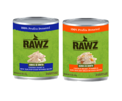 Rawz Hunks Recipe Canned Dog Food 14oz