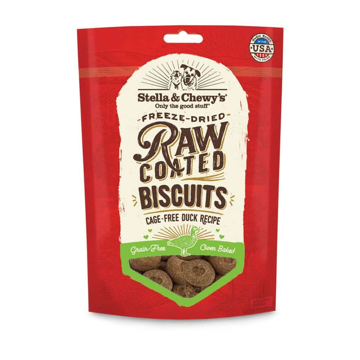 Stella & Chewy's Raw-Coated Baked Dog Biscuit 9oz Duck - Paw Naturals