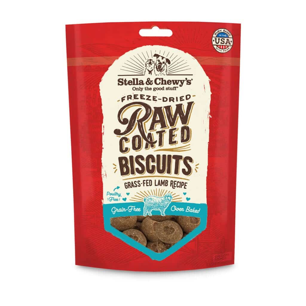 Stella & Chewy's Raw-Coated Baked Dog Biscuit 9oz Lamb - Paw Naturals