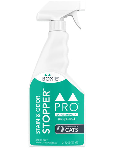 Boxie Pro Stain & Odor Stopper Extra Strength Gently Scented for Cats 24oz - Paw Naturals