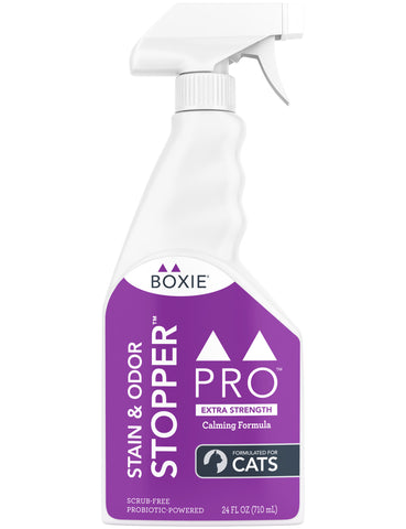 Boxie Pro Stain & Odor Stopper Extra Strength Calming Lavender Scent for Cats 24oz - Paw Naturals