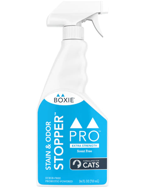 Boxie Pro Stain & Odor Stopper Extra Strength Scent-Free for Cats 24oz - Paw Naturals