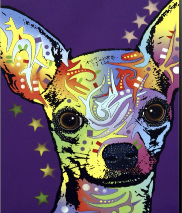 Dean Russo Original Canvas Wall Art Chihuahua II 16x20 - Paw Naturals