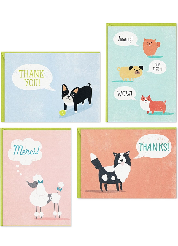 Hallmark Pet Thank You Note Greeting Card - Paw Naturals