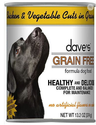 Dave's Pet Food Grain-Free Chicken Vegetable 13.2oz Canned Dog Food