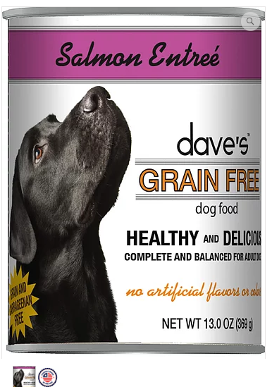 Dave's Pet Food Grain-Free Salmon 13oz Canned Dog Food - Paw Naturals