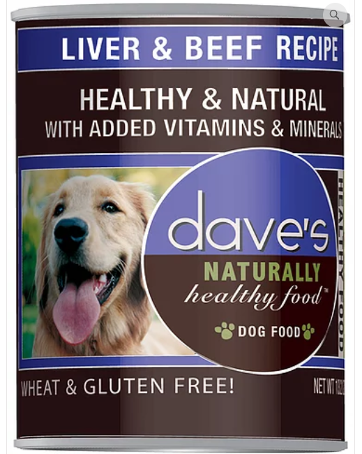 Dave's Pet Food Naturally Healthy Liver Beef 13oz Canned Dog Food - Paw Naturals