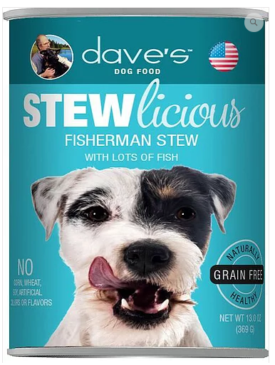 Dave's Pet Food Stewlicious Grain-Free Fisherman 13oz Canned Dog Food - Paw Naturals