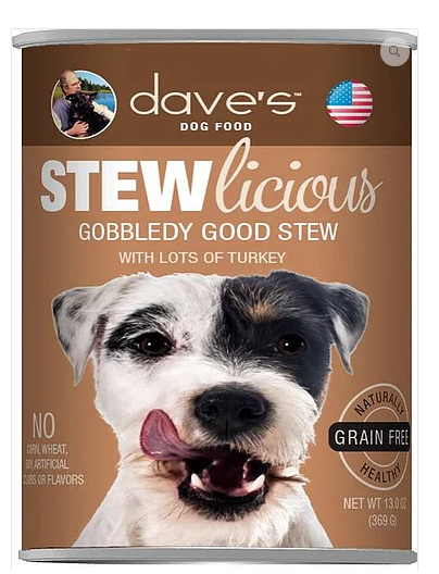 Dave's Pet Food Stewlicious Grain-Free Gobbledy Good 13oz Canned Dog Food