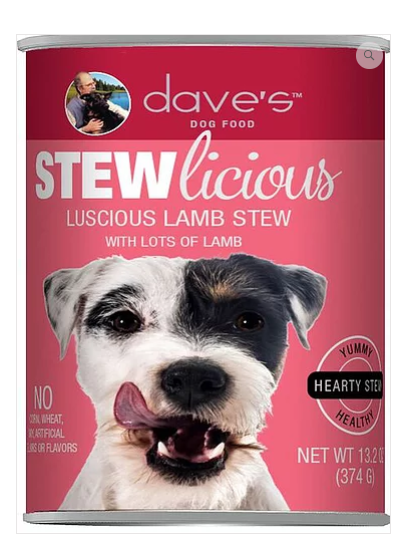 Dave's Pet Food Stewlicious Lamb 13.2oz Canned Dog Food