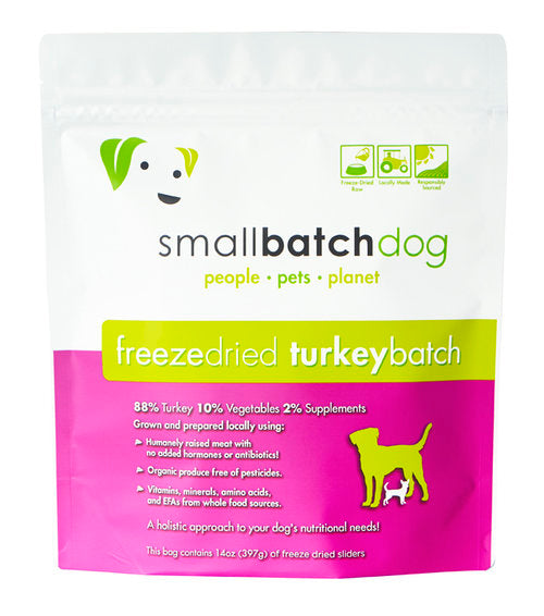 Smallbatch Pets Freeze-Dried Sliders 14oz Turkey - Paw Naturals