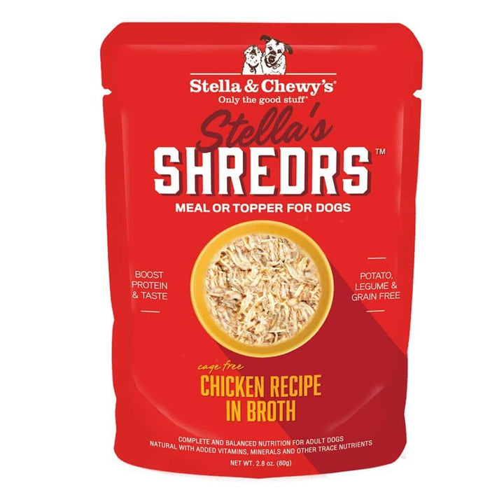 Stella & Chewy's Stella's Shredrs Wet Dog Food Pouches 2.8oz Chicken - Paw Naturals
