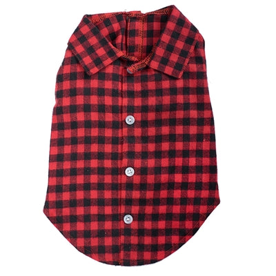 The Worthy Dog Red Buffalo Plaid Shirt