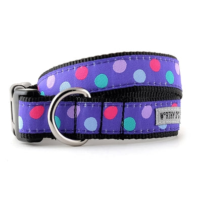 The Worthy Dog Gumball Purple Collar & Lead Collection XS Dog Collar - Paw Naturals